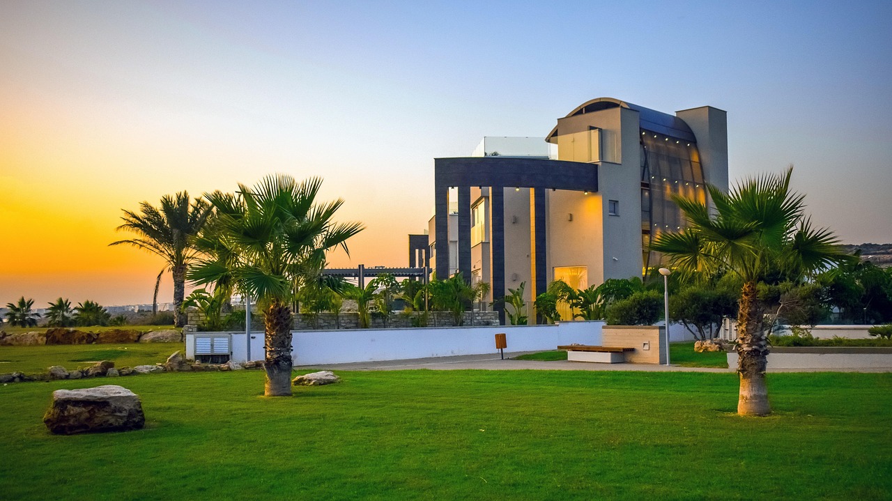 villa, tourism, luxury, nature, architecture, building, afternoon, garden